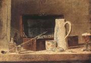 Jean Baptiste Simeon Chardin Pipe and Jug (mk08) oil painting on canvas